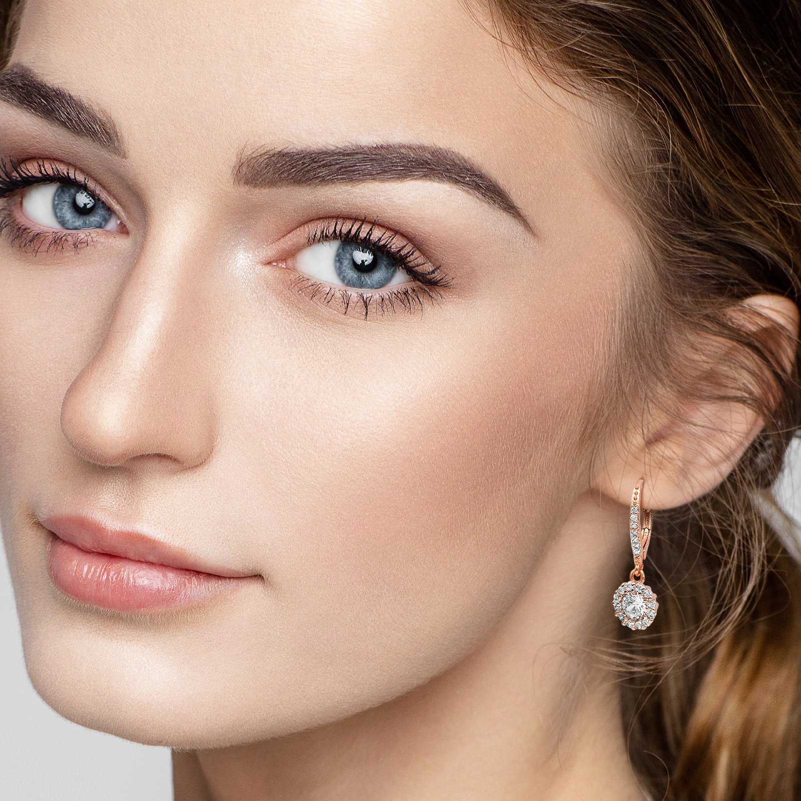 silver lever back earrings fashion 4.15mm cz drop earrings for women girls