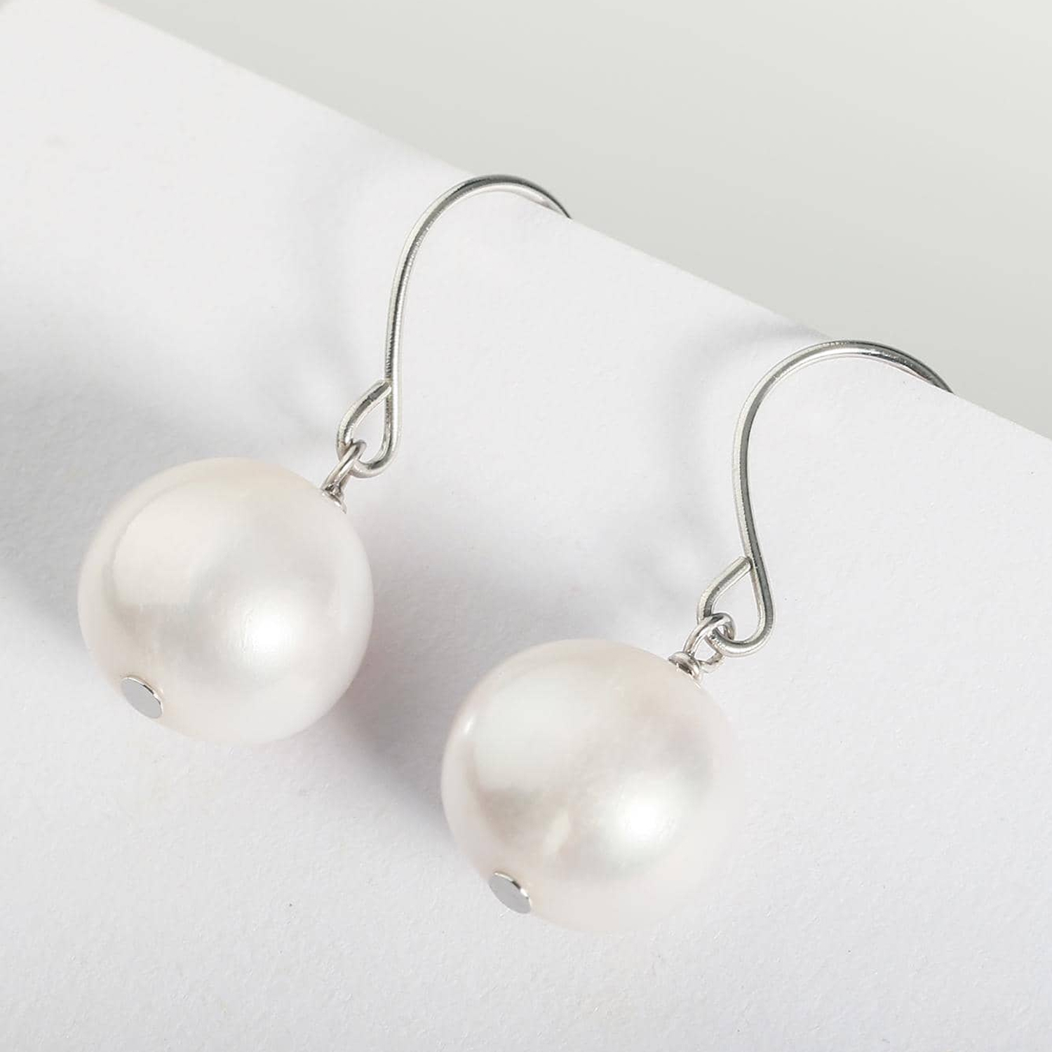 11-12mm freshwater pearl hook earrings 925 sterling silver earrings fashion jewelry