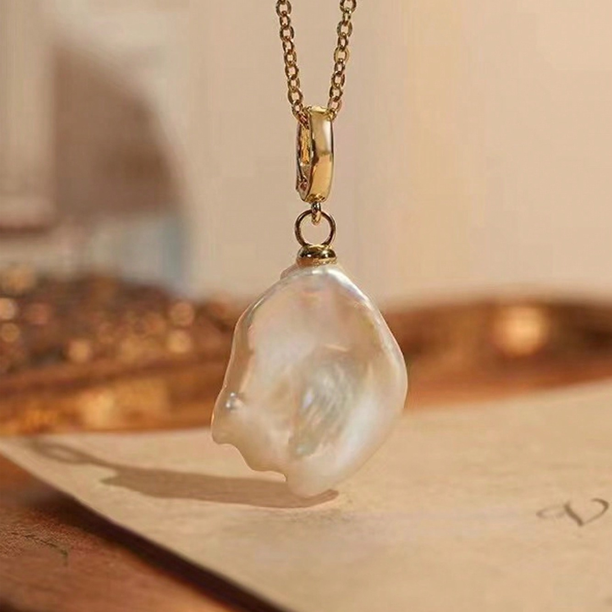 13-16mm keshi pearl fashion simple freshwater pearl pendant