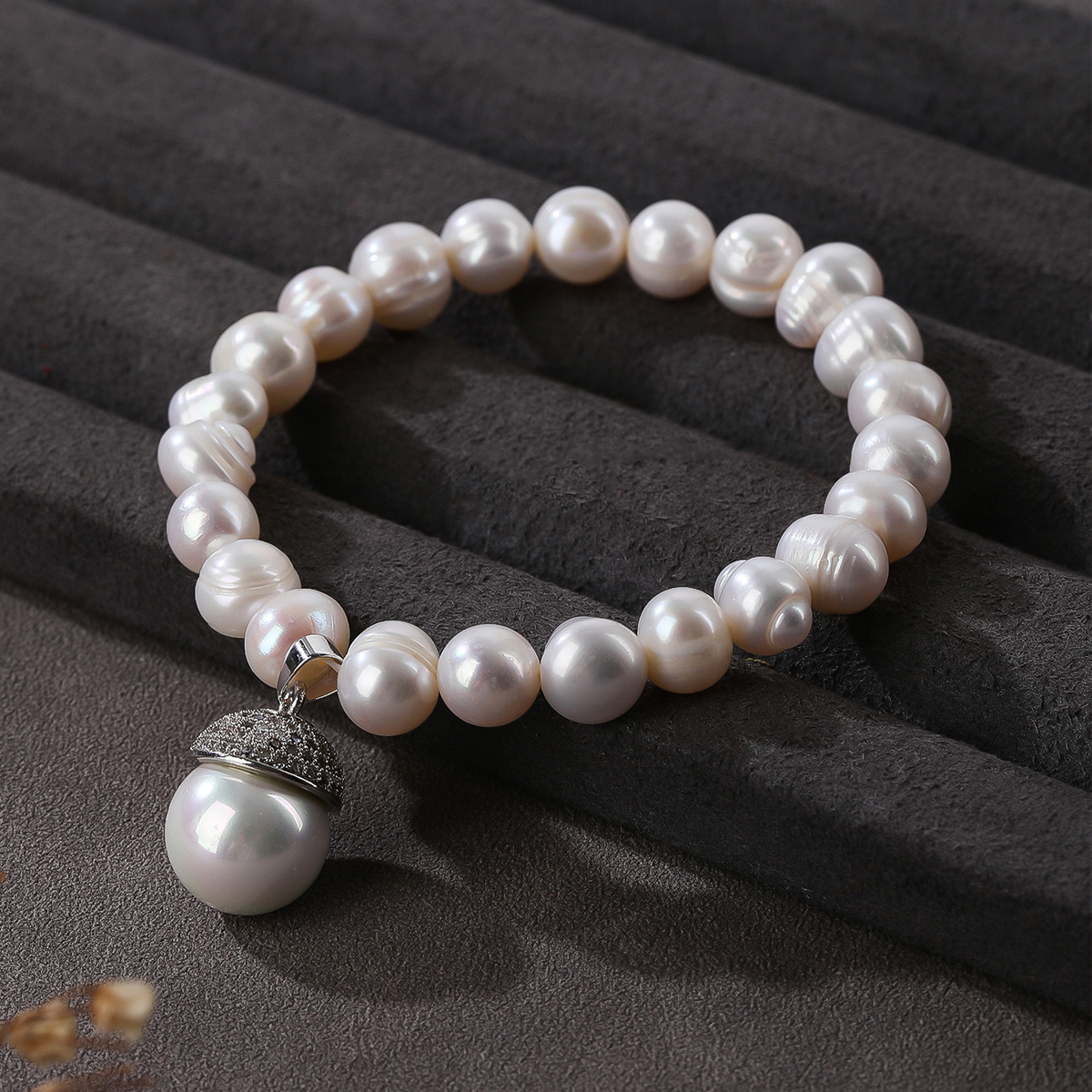 8-9mm freshwater pearl stretch bracelet handmade jewelry gifts