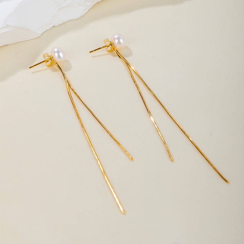 6-7mm freshwater cultured pearl earrings with 925 sterling silver stud women girls jewelry gift