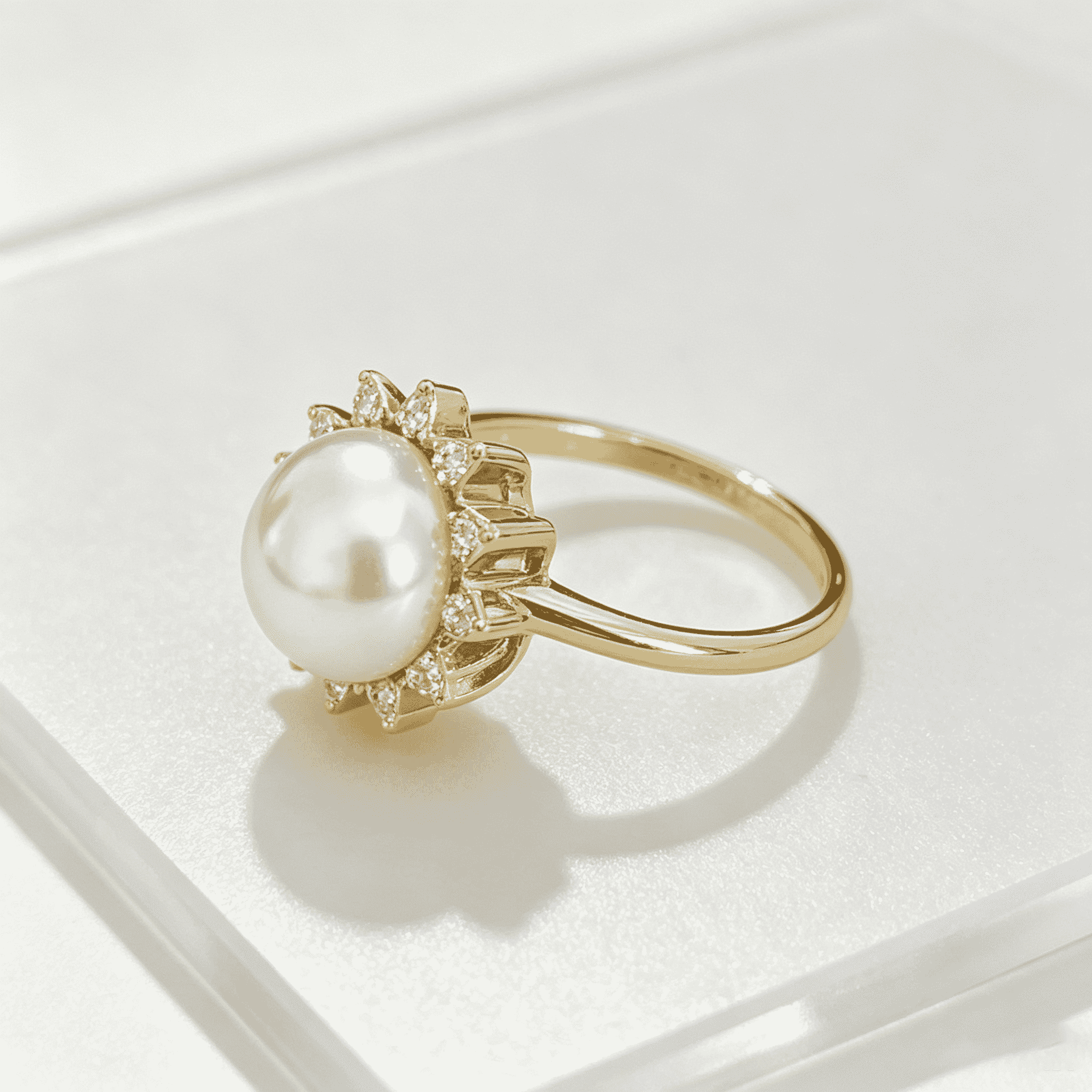 12mm freshwater pearl with 925 silver cz rings jewelry gifts