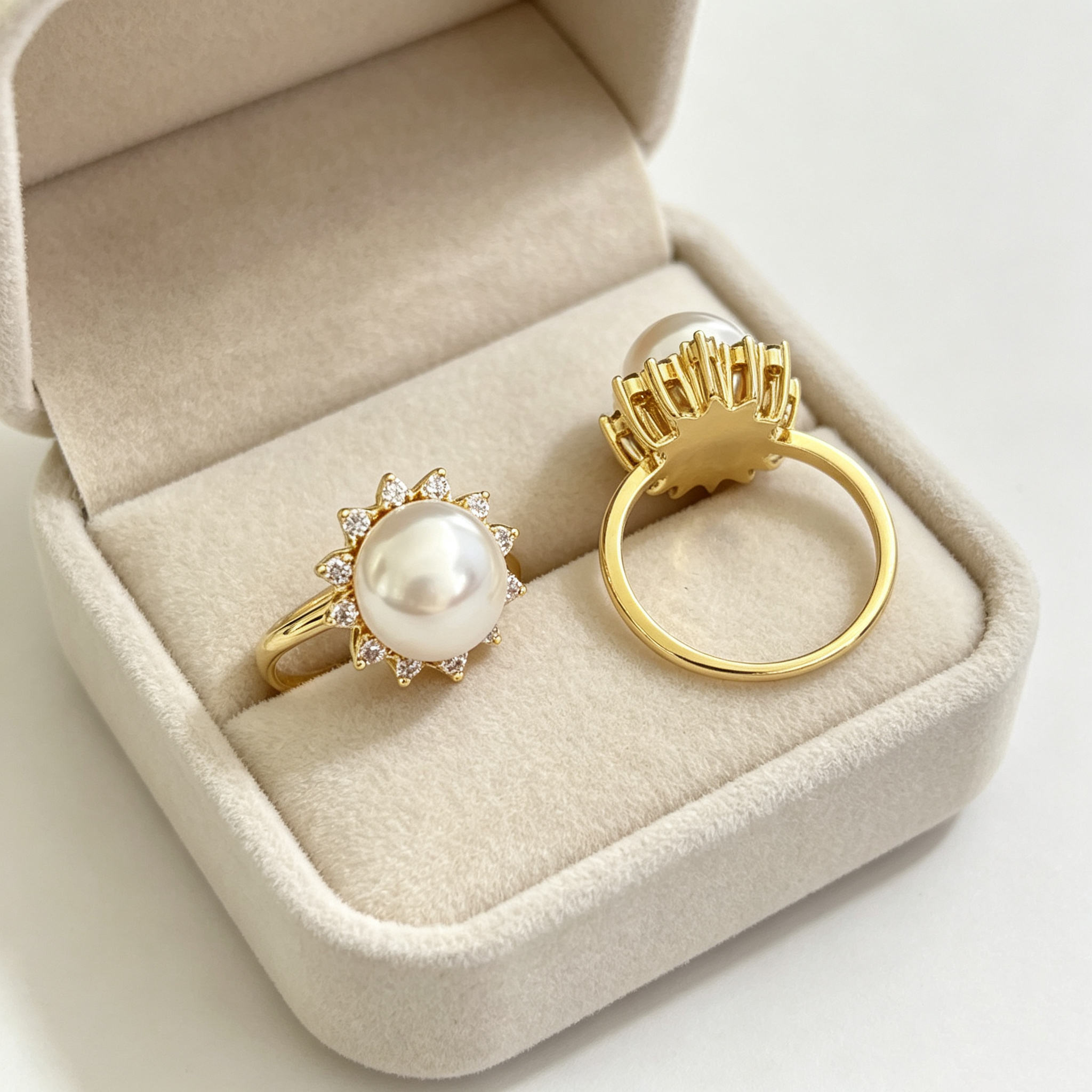 3D hollow star-shaped back base, firmly holds pearl, breathable design without covering pearl luster