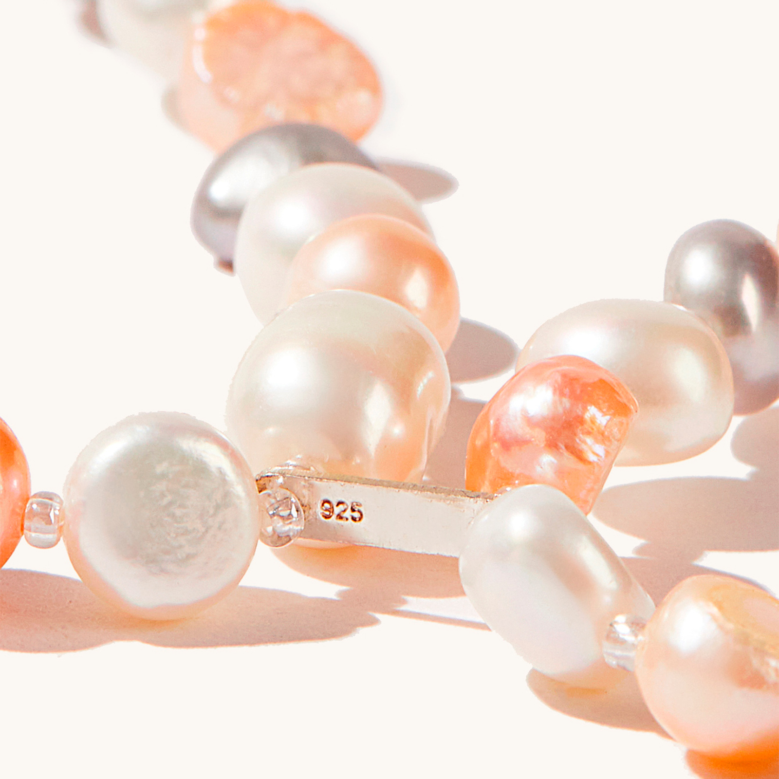 7x5mm&8x10mm colorful freshwater cultured pearl stretchy bracelet with silver fashion handmade two row pearl bracelet for women