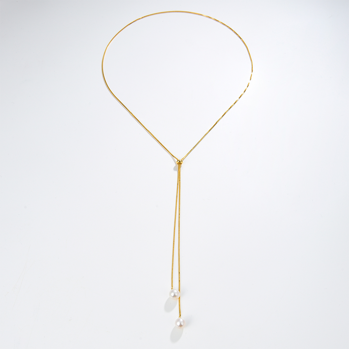 32cm freshwater pearl with 925 sterling silver round box chain necklace for women