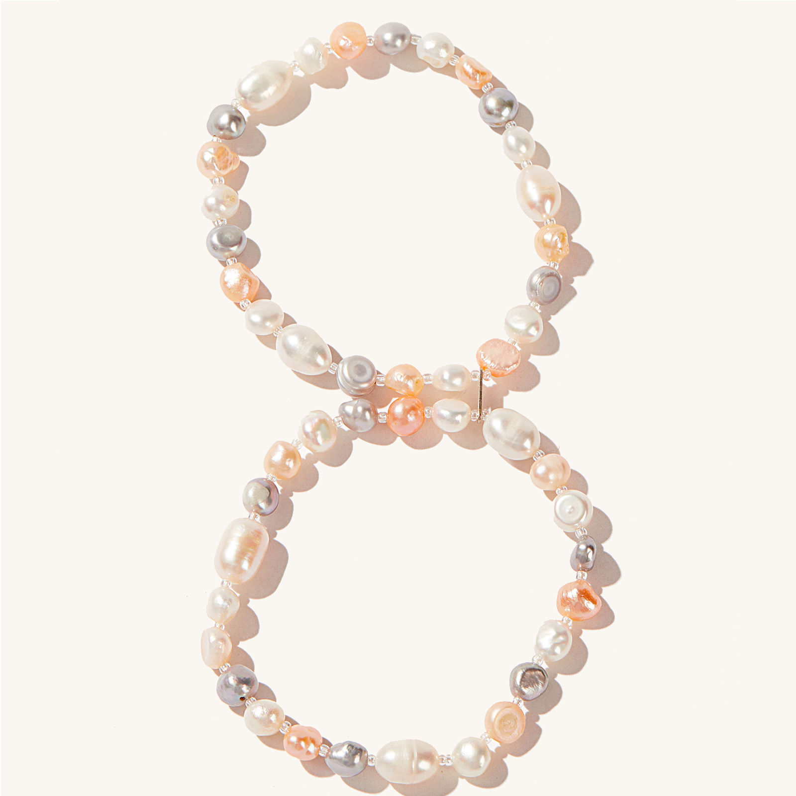 simple elegant pearl stretchy bracelet rhodium plated women jewelry gifts valentine gifts