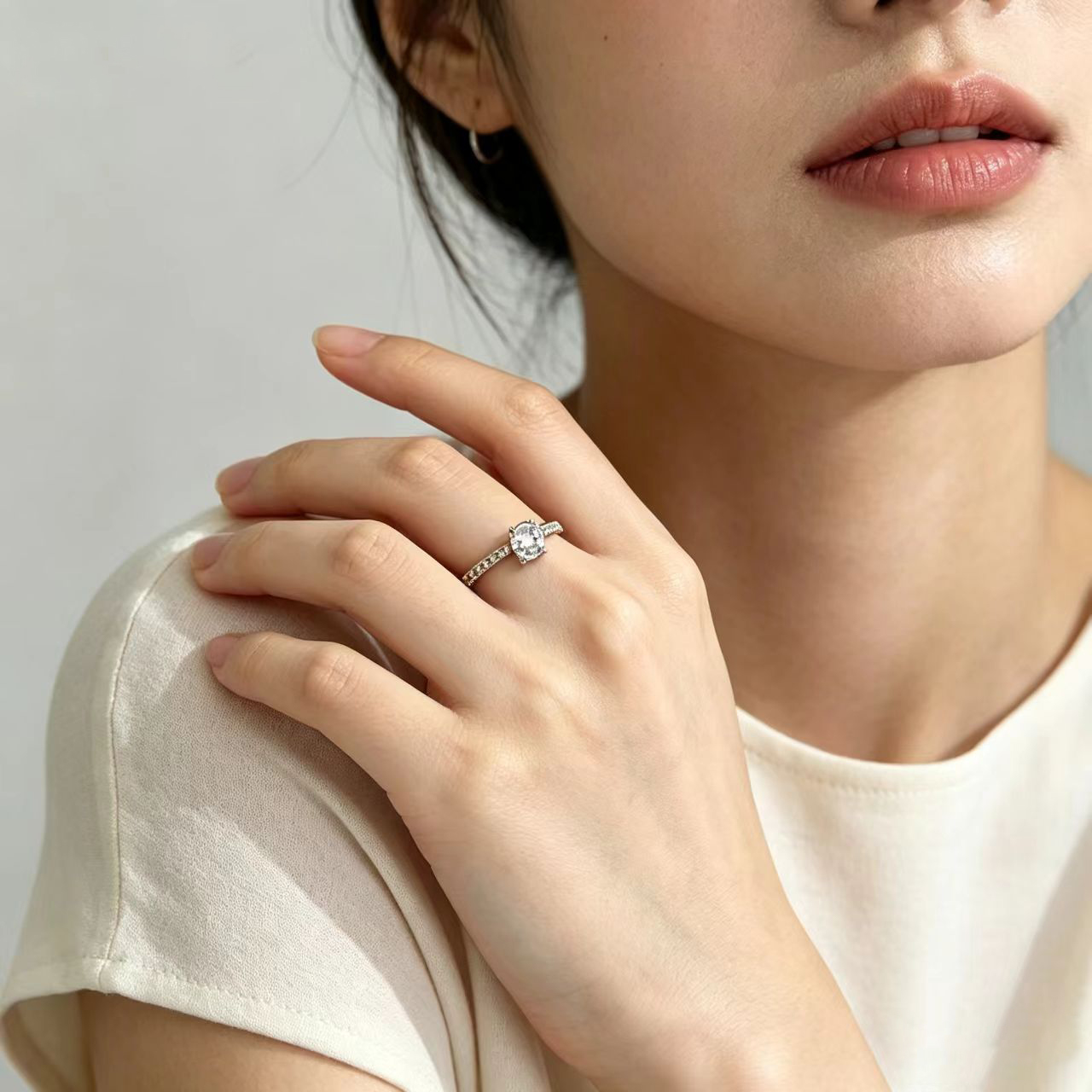 Dainty thin band fits daily wear, proposal, anniversary gift for women