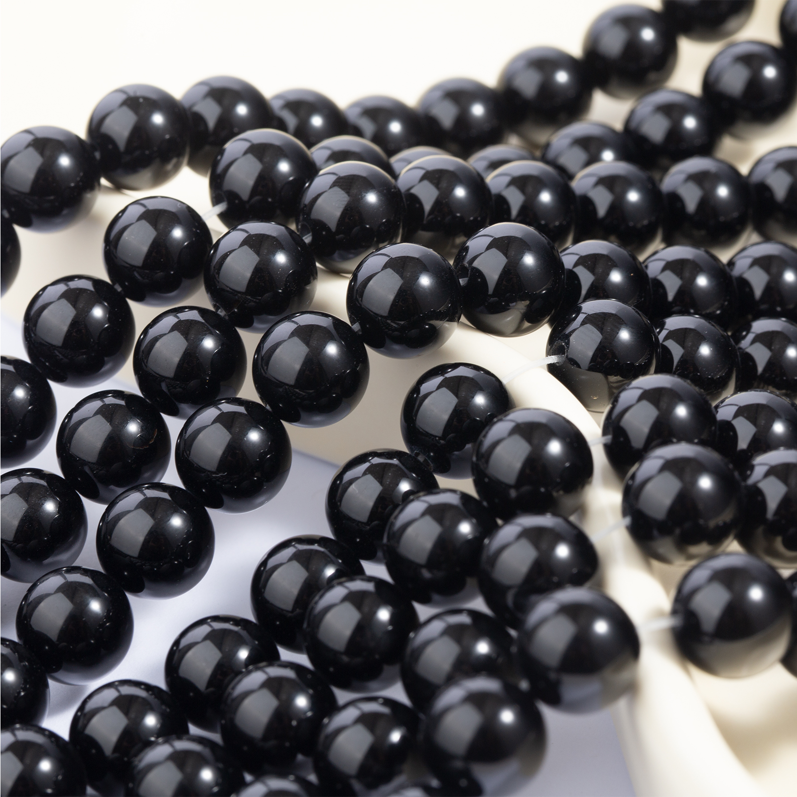 10mm black onyx loose beads wholesale large round black agate gemstone jewelry accessaries