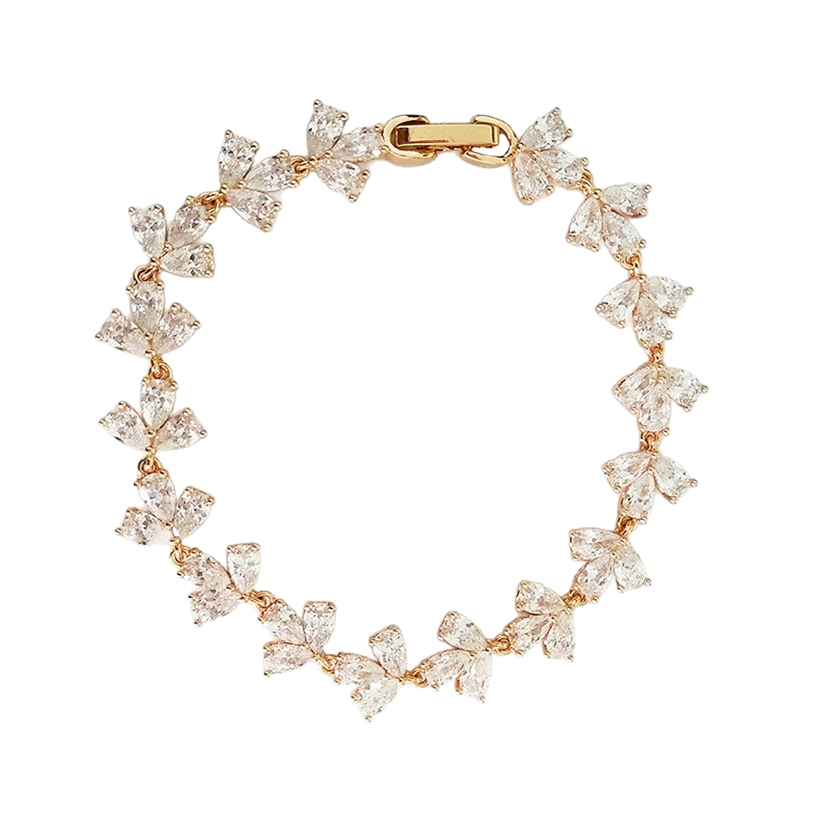 Dainty White Cubic Zirconia Tennis Bracelet for Women