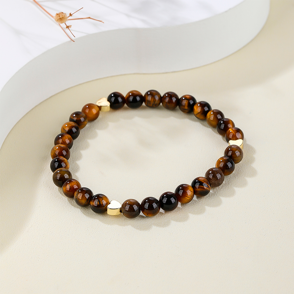 6mm tiger eye stone stretch bracelet handmade jewelry gifts