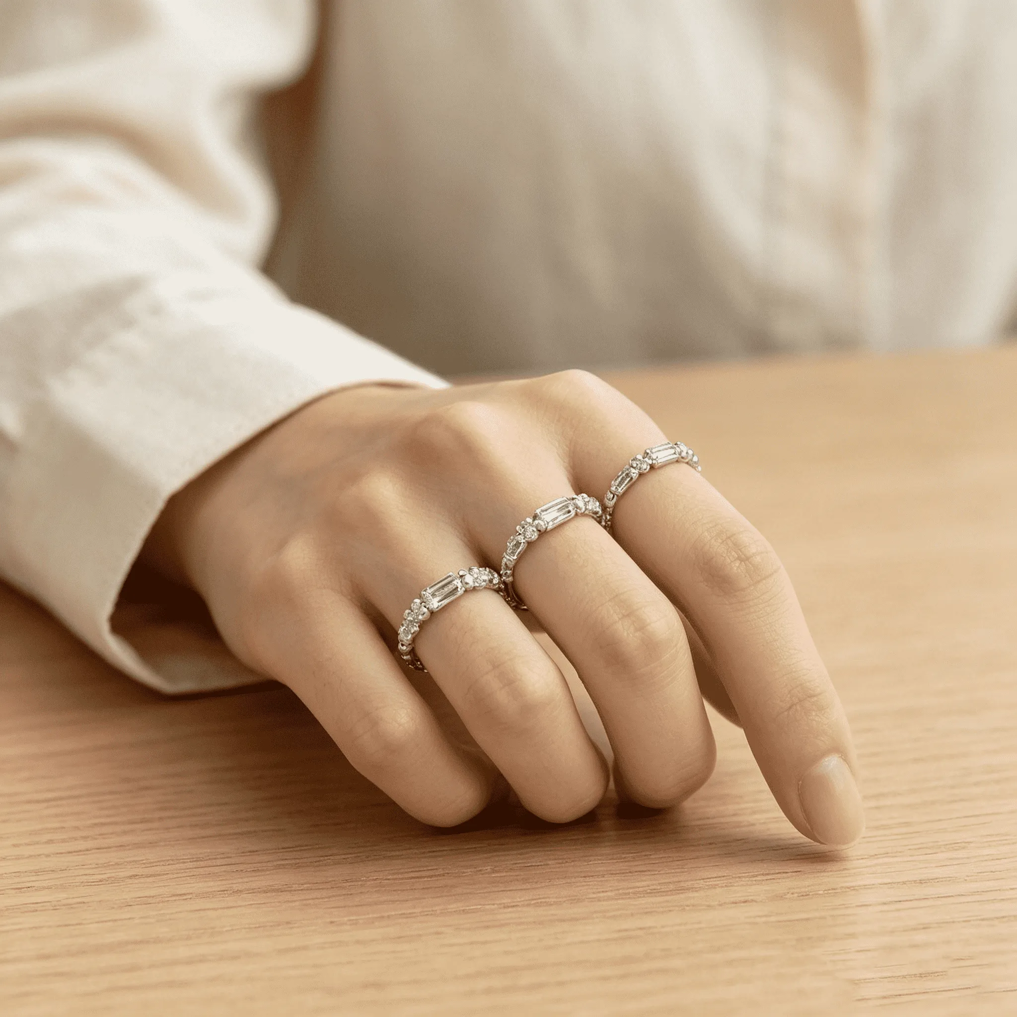 Minimalist luxury cool-girl style, matches blazers, dresses and casual outfits, ideal for personal wear & gift giving.