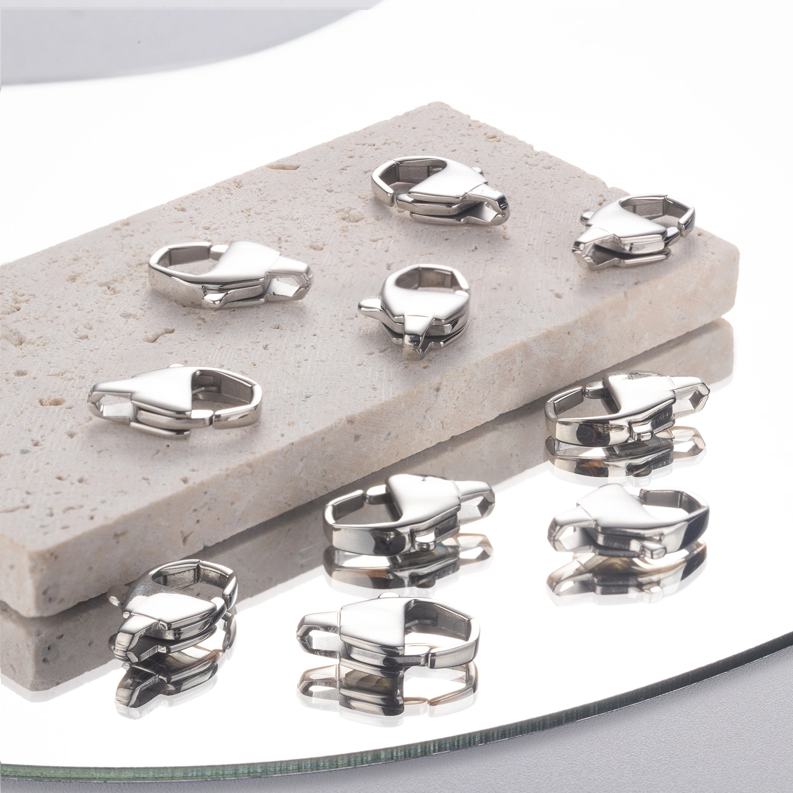 unique silver clasp square shape jewelry findings wholesale