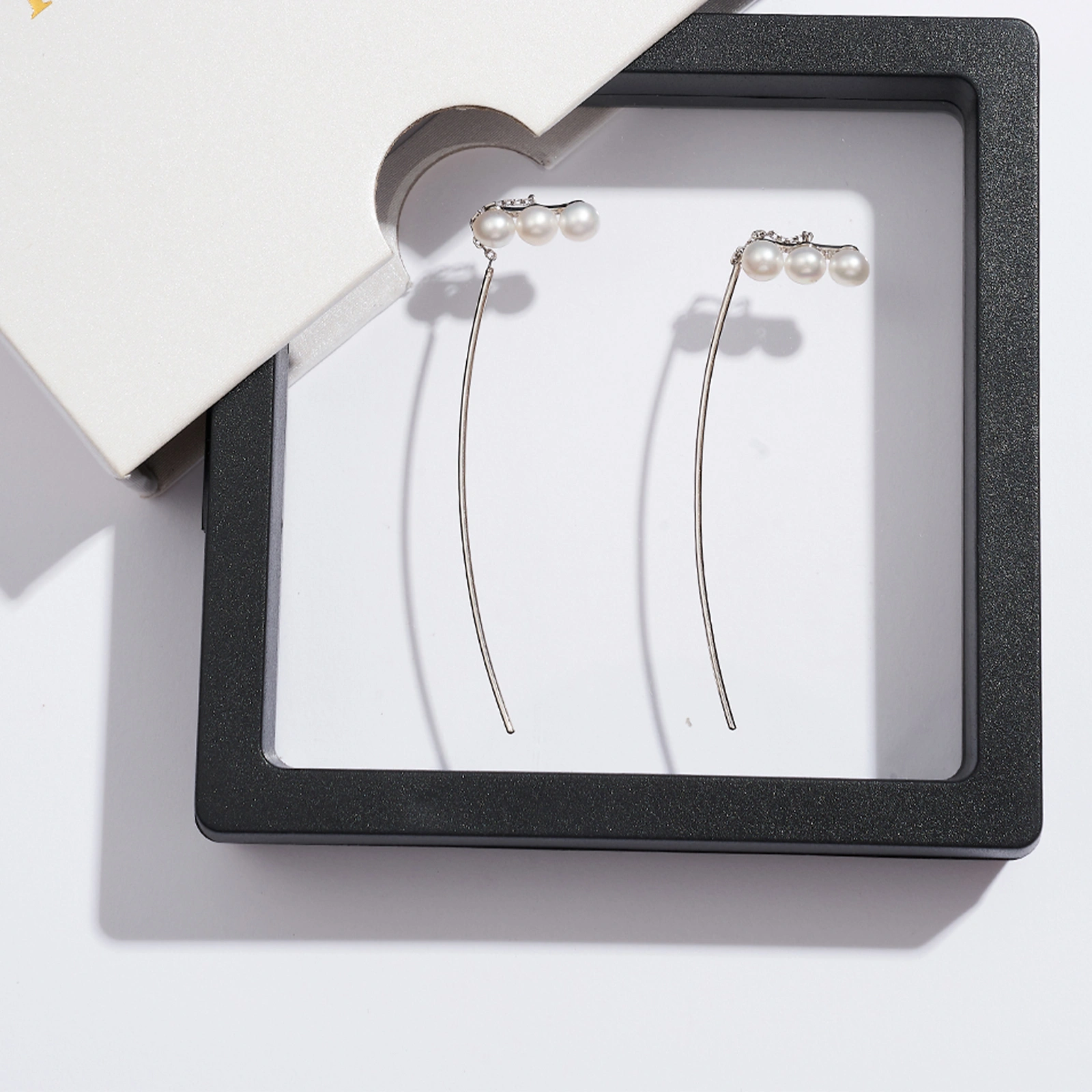 4-5mm freshwater cultured pearl earrings simple elegant 925 sterling silver drop earrings for women girls