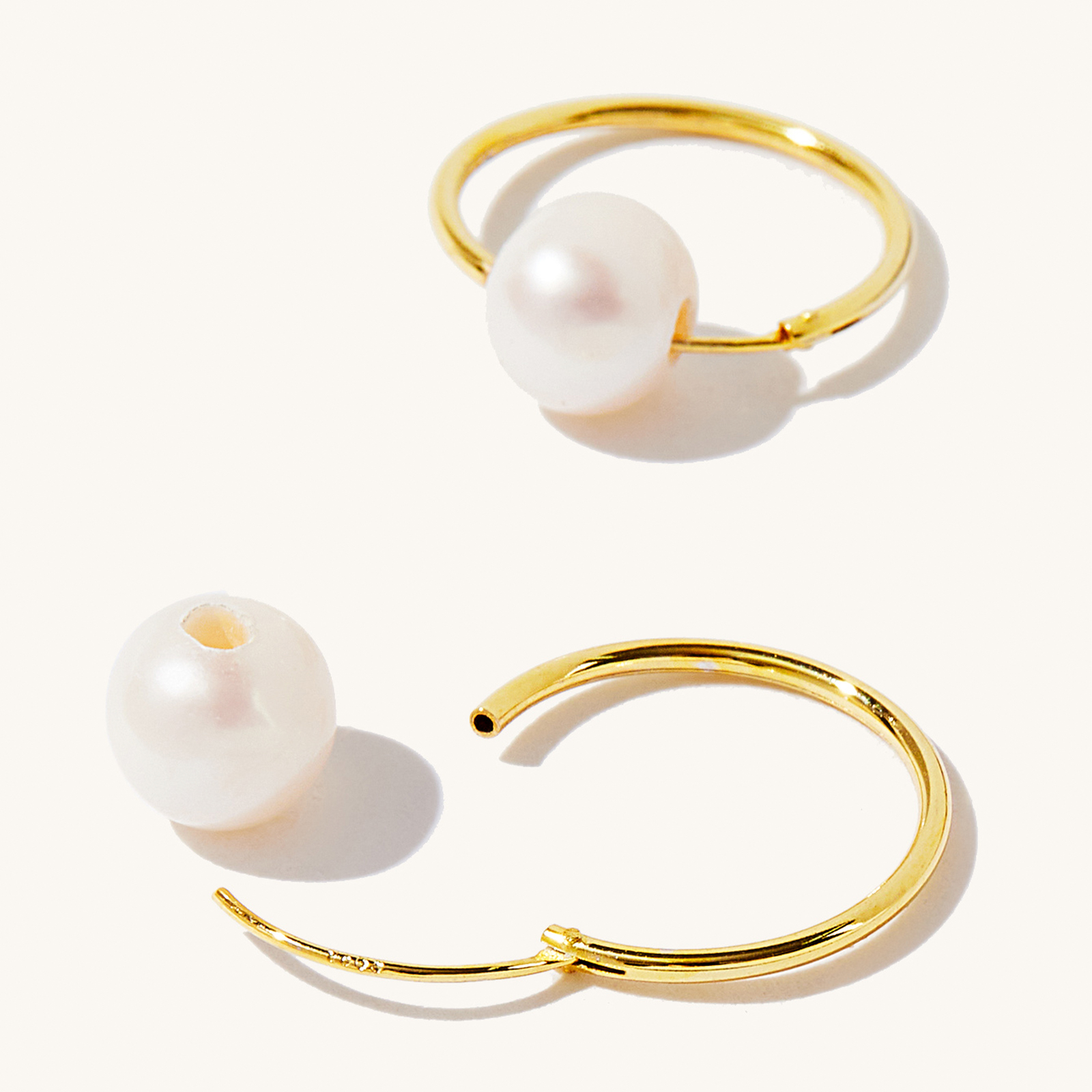 classical 925 sterling silver huggie earrings fashion handmade freshwater cultured pearl earrings for women girls jewelry gifts