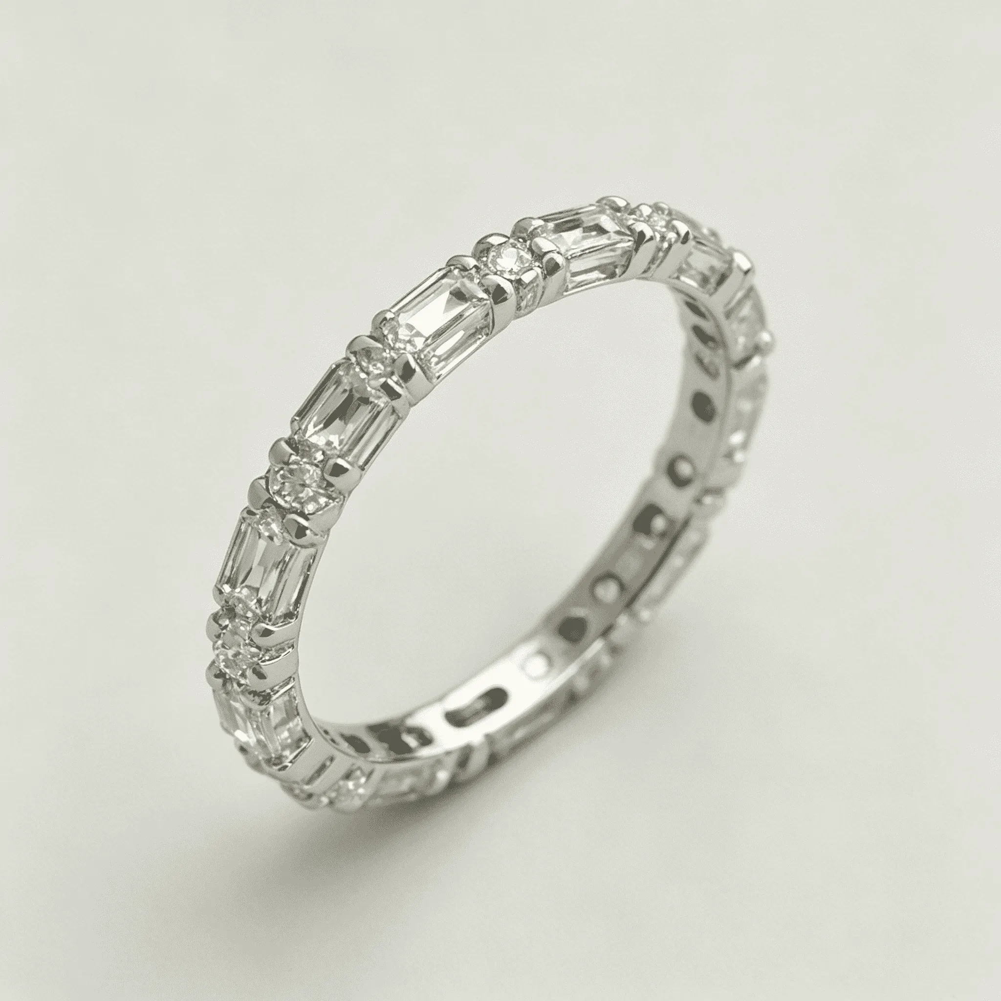 Slim thin band design flatters all hand shapes, visually elongates fingers, perfect for daily work, dating, party occasions.