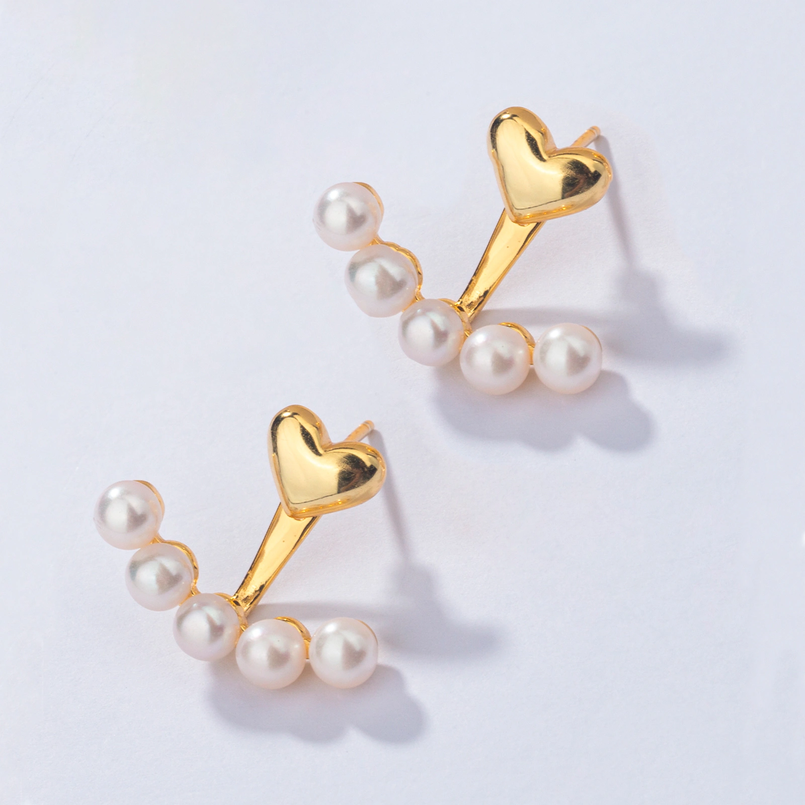 4mm button pearl stud earring with 925 sterling silver stud earring women girls jewelry gift