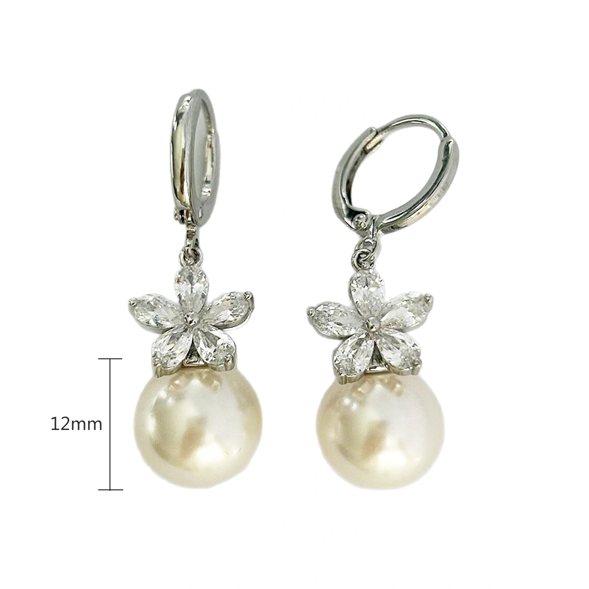 Freshwater Cultured Round Pearl Drop Earring