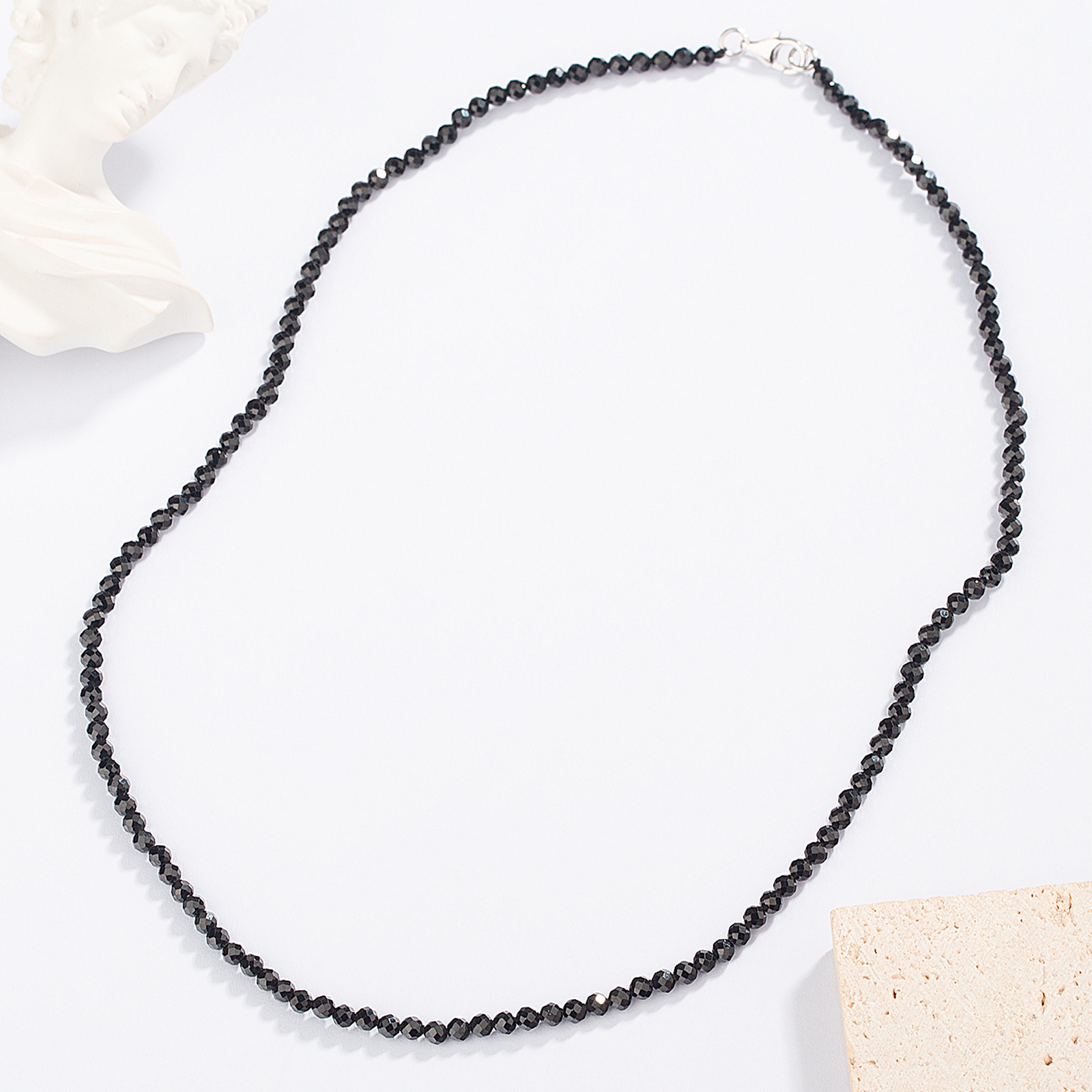 4mm black spinel necklace for women elegant women jewelry gifts
