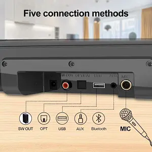 80W 2.1ch Soundbar with Powerful Wireless subwoofer, S-Force PRO Front Surround Sound, and Dolby Digital.