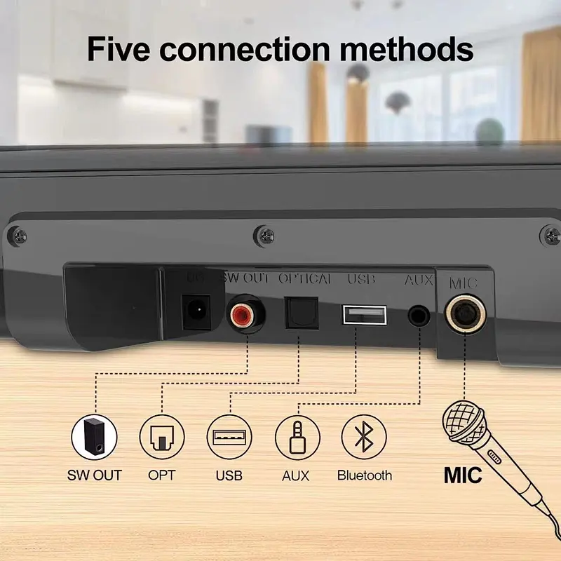 80W 2.1ch Soundbar with Powerful Wireless subwoofer, S-Force PRO Front Surround Sound, and Dolby Digital.