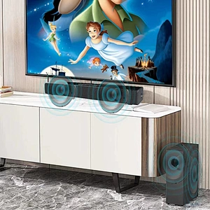 80W 2.1ch Soundbar with Powerful Wireless subwoofer, S-Force PRO Front Surround Sound, and Dolby Digital.