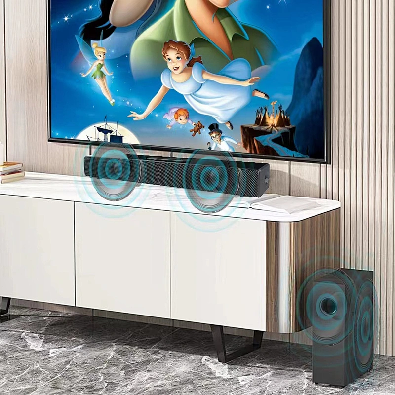 80W 2.1ch Soundbar with Powerful Wireless subwoofer, S-Force PRO Front Surround Sound, and Dolby Digital.