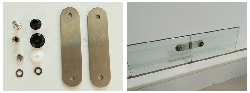 SZG stainless steel glass padel court connection fittings