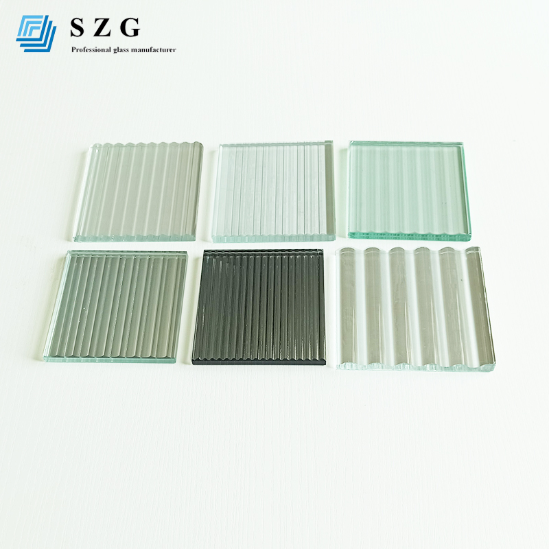 opaque tempered laminated fluted glass-SZG