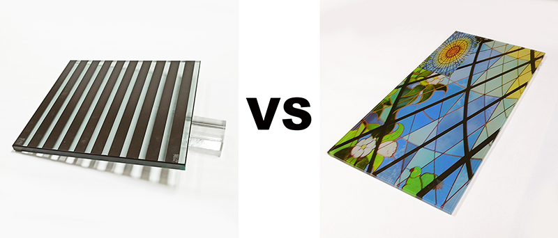 SZG silk screen vs digital printed glass