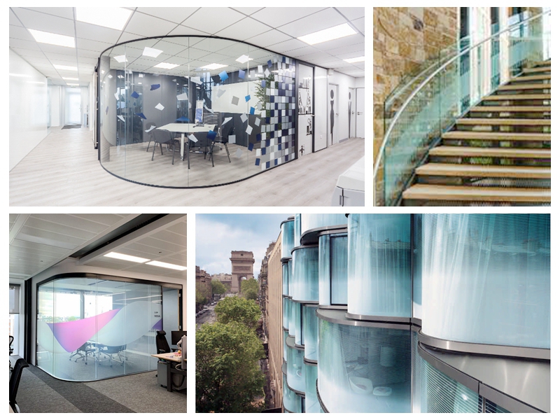 SZG silk screen lamianted curved glass