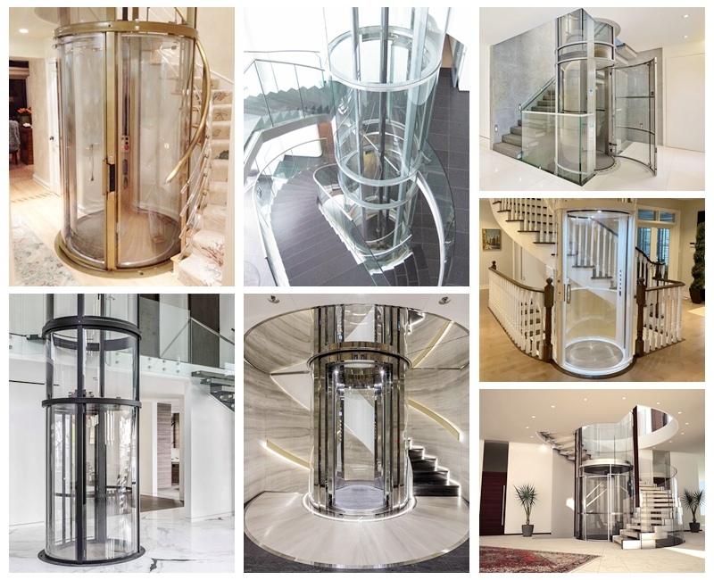 SZG curved low iron laminated glass lift