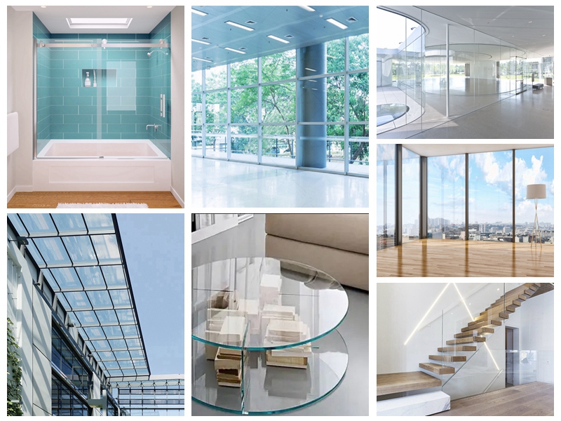 8mm low iron extra clear tempered glass-SZG