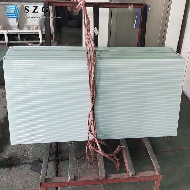 opaque tempered laminated fluted glass-SZG