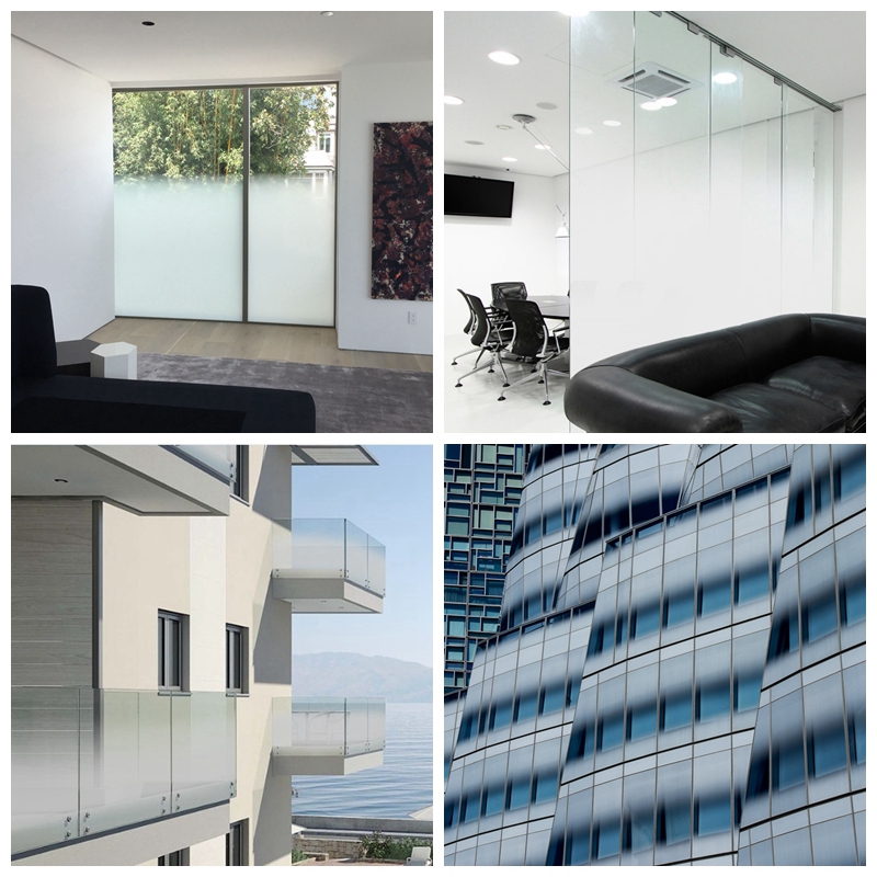 gradient frosted tempered laminated glass-szg