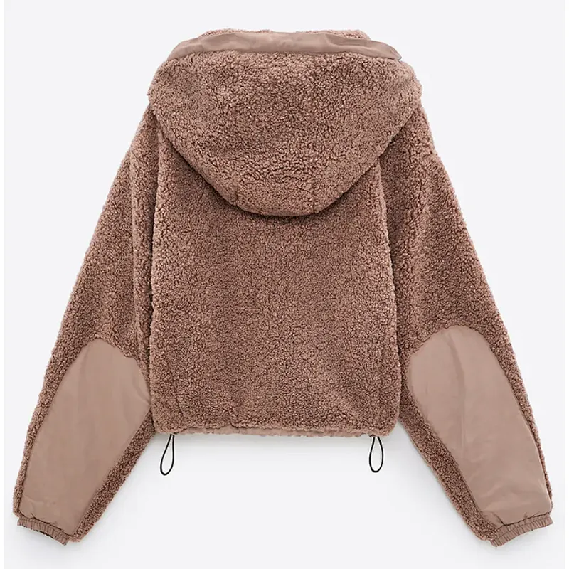 Heavy Faux Fur Hooded Jacket