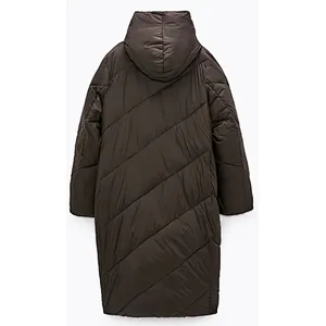 Hooded Collar Quilting Padded women jacket