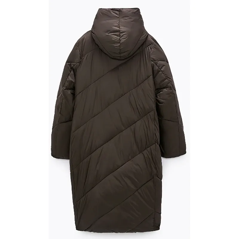 Hooded Collar Quilting Padded women jacket