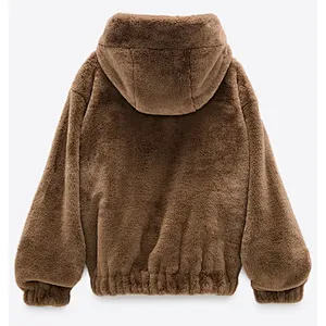 Hooded Women Faux Fur Jacket
