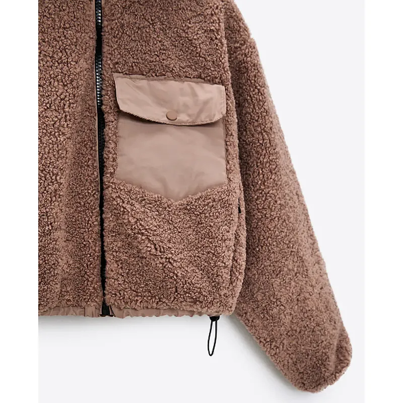 Heavy Faux Fur Hooded Jacket