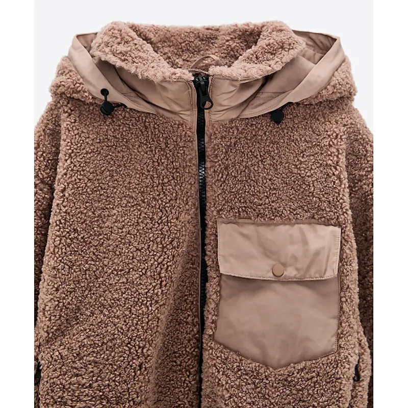 Heavy Faux Fur Hooded Jacket
