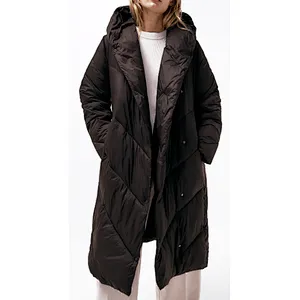 Hooded Collar Quilting Padded women jacket