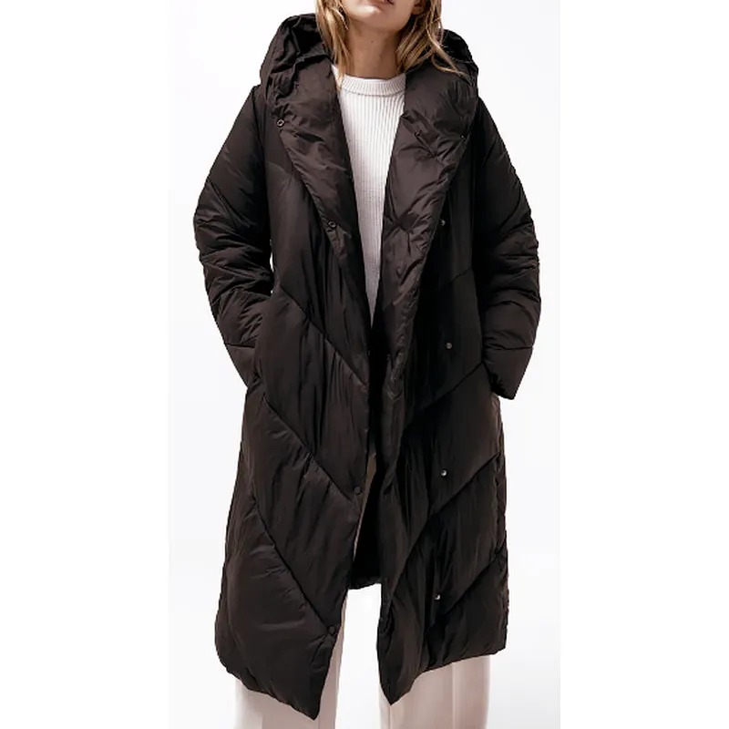 Hooded Collar Quilting Padded women jacket