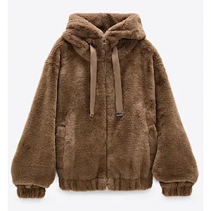 Hooded Women Faux Fur Jacket