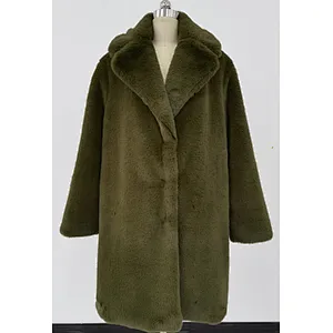 Heavy Faux Rabbit Fur Women Mid-length Coat