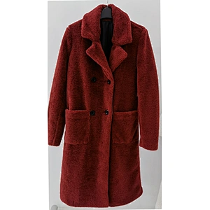 Vintage Red Faux Sherpa Coat