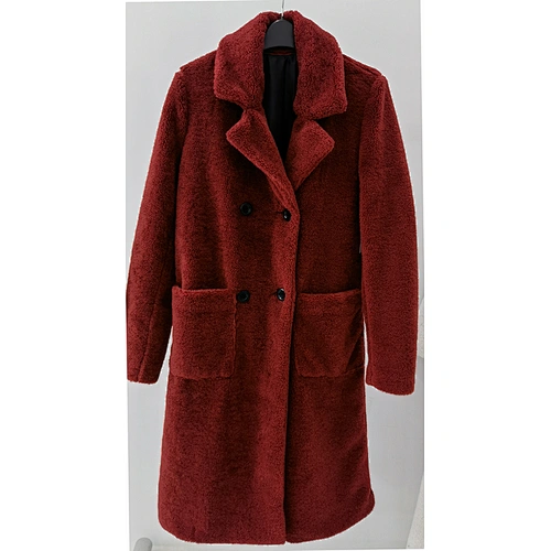 Vintage Red Faux Sherpa Coat