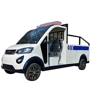Electric truck semi-closed cargo battery truck with a trunk 4 wheel electric trike