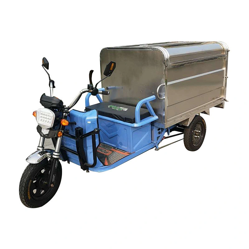 stainless steel road garbage cleaning tricycle 3 wheel motorcycle dump trucks