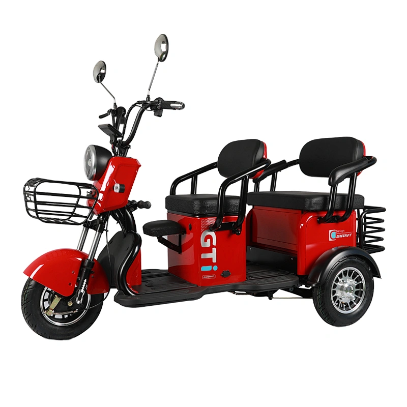 China wholesale electric tricycle 3 wheels electric adult tricycle 4 passenger pick up the kid
