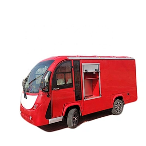 cheap red electric fire truck factory property scenic patrol vehicle four wheel car